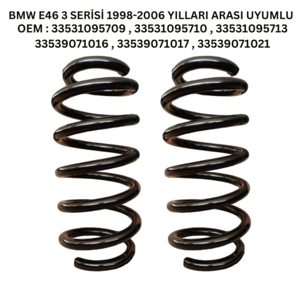 1998-2006 BMW 3 Serisi E46 İçin Standart Yay ST104046R - 2 Adet Arka Helezon Yay Takımı - Görsel 2