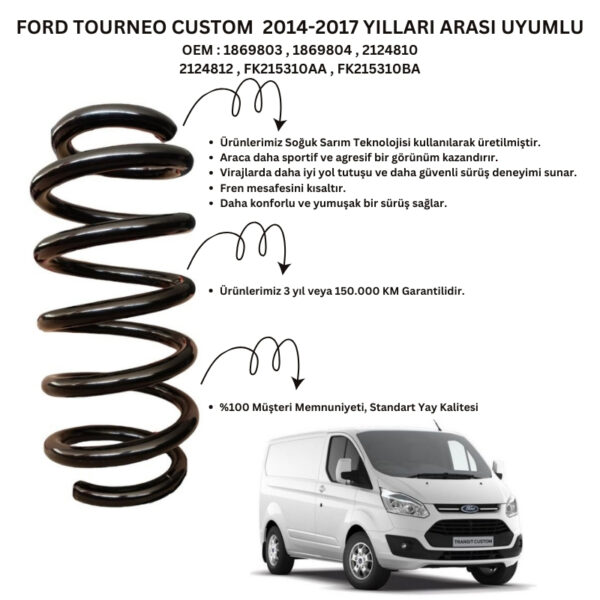 2 Adet Standart Yay ST110126F – Ford Tourneo Custom (2014-2017) Ön Helezon Yay Takımı