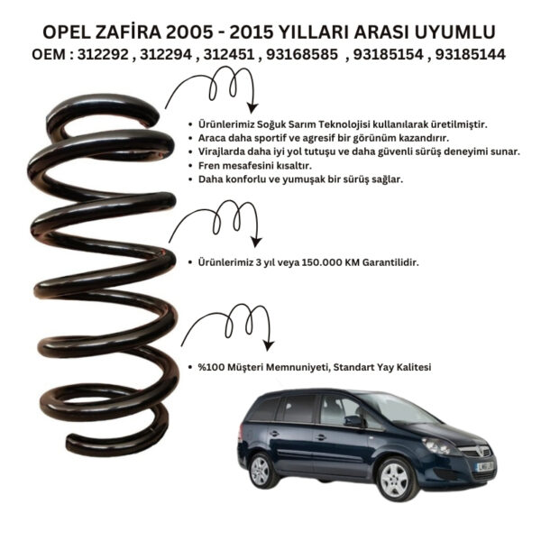 2 Adet Standart Yay ST124518F – Opel Zafira (2005-2015) Ön Helezon Yay Takımı